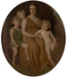 Portrait painting of Mrs. John J. Albright and her children - George de Forest Brush — artwork view