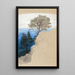 Cliffs at the Gulf of Genoa - George von Hoesslin — framed artwork on a wall