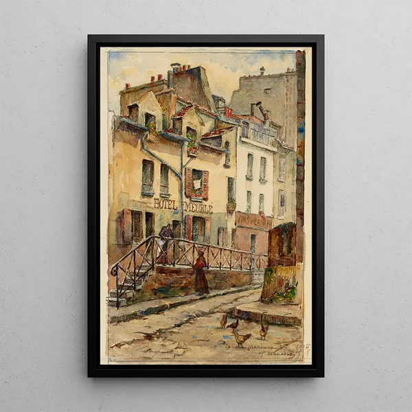 rue Gracieuse - Georges-Henri Manesse — framed artwork on a wall