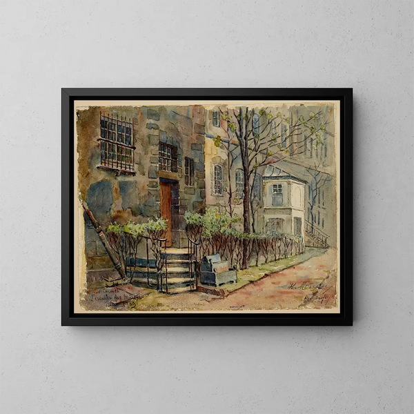 Convent of the Carmelites, Martyrs' staircase, Vaugirard street - Georges-Henri Manesse — framed artwork on a wall