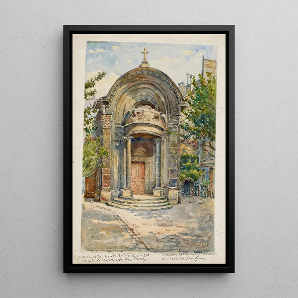 L'ancien collège des Lombards annex of the Irish College, rue des Carmes - Georges-Henri Manesse — framed artwork on a wall