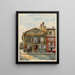 The police pavilion of the Horse Market on Geoffroy Saint-Hilaire Street - Georges-Henri Manesse — framed artwork on a wall