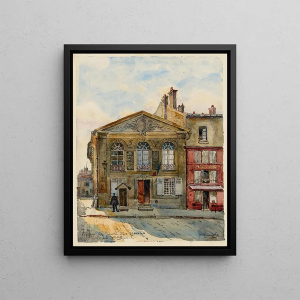 The police pavilion of the Horse Market on Geoffroy Saint-Hilaire Street - Georges-Henri Manesse — framed artwork on a wall