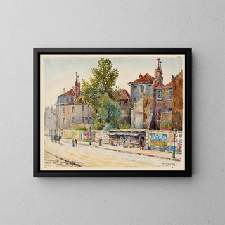 Prison du Cherche-Midi, rue du Cherche-Midi at the corner of boulevard Raspail - Georges-Henri Manesse — framed artwork on a wall