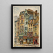 Old house from the 15th century, 6 Boutebrie Street - Georges-Henri Manesse — framed artwork on a wall