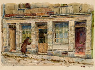 the Old house from the 15th century, Nicolas Flamel's house, known as the house of the Grand Gable, 51 rue de Montmorency - Georges-Henri Manesse — artwork view