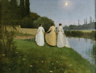 Salutations à la lune crépusculaire - Georges-Marie-Julien Girardot — artwork view
