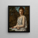 Girl with Rose - Georges Bellenger — framed artwork on a wall