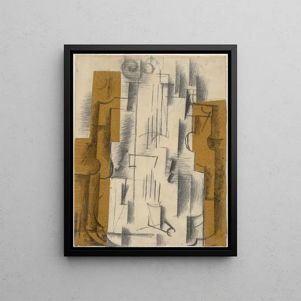 Still life with violin Still life with violin - Georges Braque — framed artwork on a wall