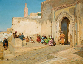 The door of the Kasbah in Tangier - Georges Bretegnier — artwork view