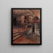 Prison staircase painting - Georges Cain — framed artwork on a wall
