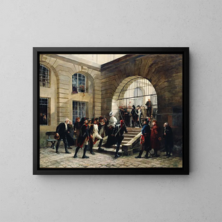 Marie-Antoinette leaving the Conciergerie, October 16, 1793 - Georges Cain — framed artwork on a wall