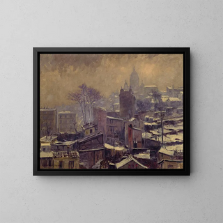 La neige sur le maquis de Montmartre - Georges Chenard-Huché — framed artwork on a wall