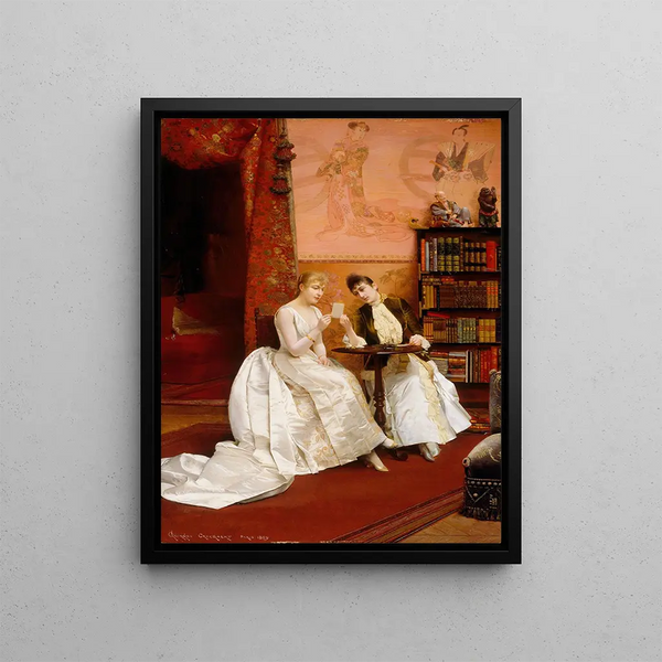 Confidences - Georges Croegaert — framed artwork on a wall