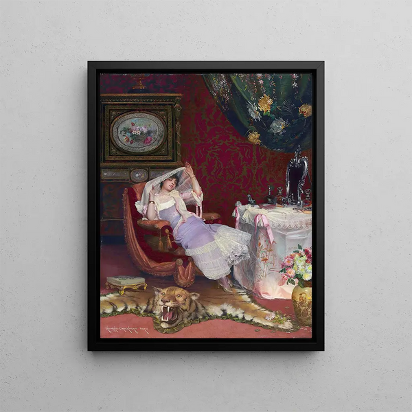 The Boudoir - Georges Croegaert — framed artwork on a wall