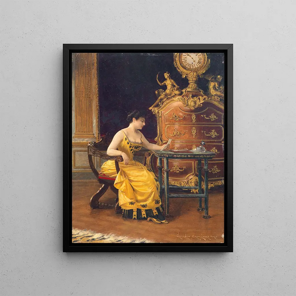 The Letter - Georges Croegaert — framed artwork on a wall