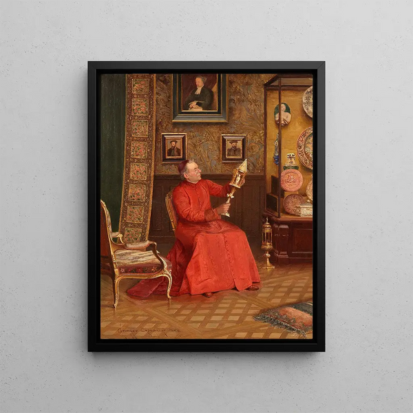 The connoisseur - Georges Croegaert — framed artwork on a wall