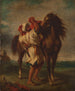Arab painting sealing his horse - Georges Dété — artwork view