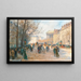 Paris Flâneurs à la Madeleine - Georges Fraipont — framed artwork on a wall
