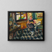 Luce reading in Rabastens - Georges Gaudion — framed artwork on a wall