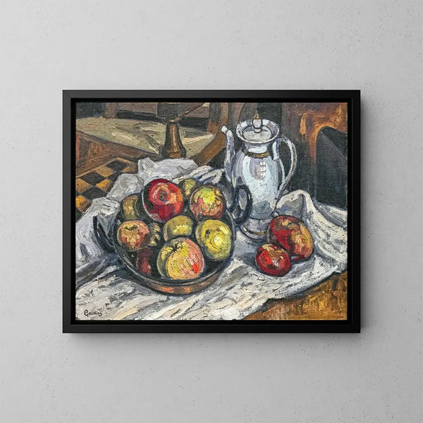 Nature morte avec des pommes - Georges Gaudion — framed artwork on a wall