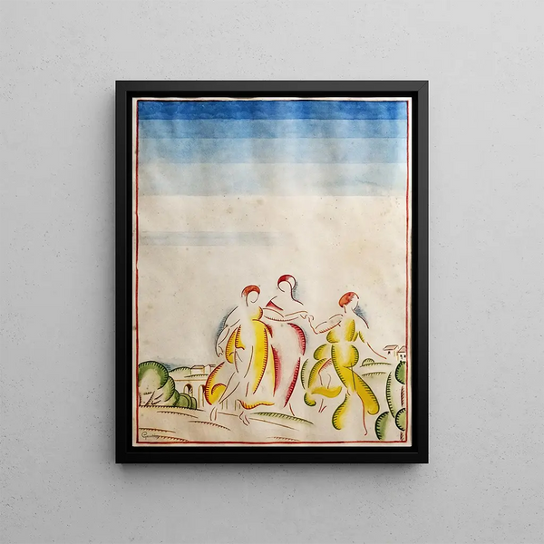 Les trois Grâces - Georges Gaudion — framed artwork on a wall