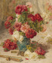 a Still life with roses in a vase and a fan - Georges Jeannin — artwork view