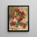 a Still life with roses in a vase and a fan - Georges Jeannin — framed artwork on a wall