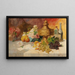 Grand still life with fruits - Georges Jeannin — framed artwork on a wall