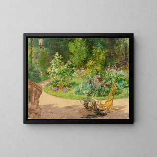 The Garden of Avenue d'Eylau - Georges Jeannin — framed artwork on a wall