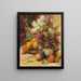 Still life with a bouquet of lilacs and lemons - Georges Jeannin — framed artwork on a wall