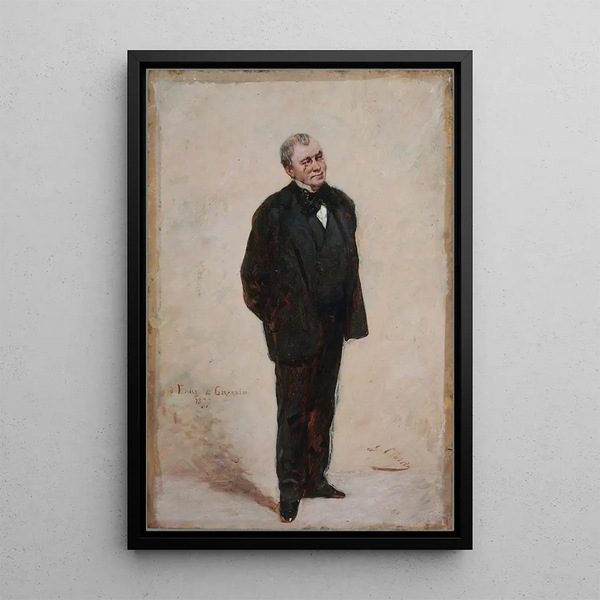 Portrait of Émile de Girardin 1806-1881 publicist and politician - Georges Jules Victor Clairin — framed artwork on a wall