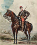 Horse portrait painting of bugler - Georges Jules Victor Clairin — artwork view