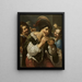 a Man Eating Lentils - Georges Lallemant — framed artwork on a wall