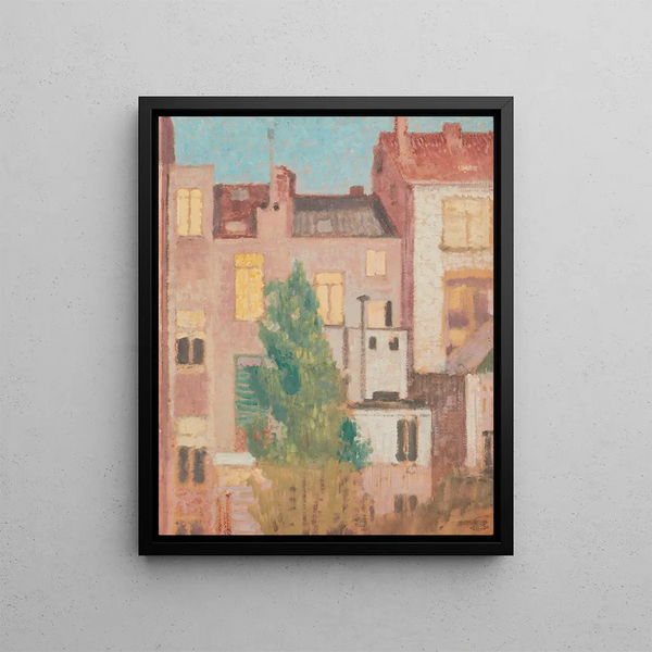 Houses Maisons - Georges Lemmen — framed artwork on a wall