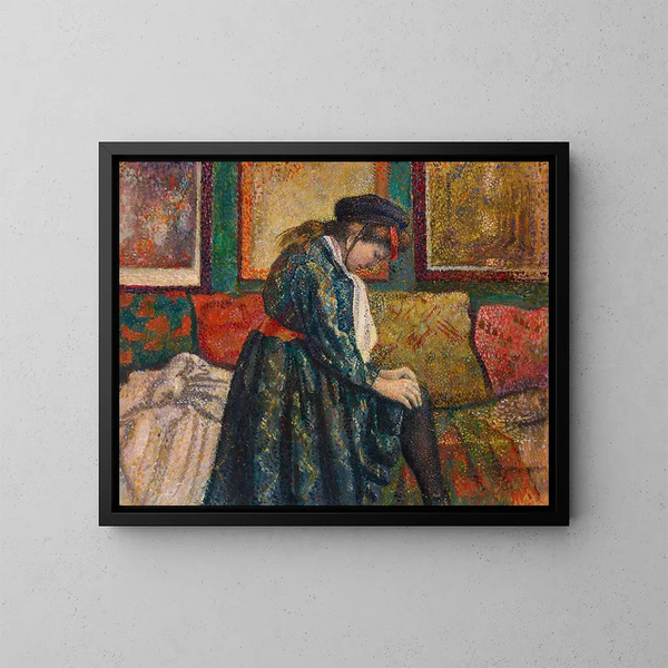 La Jarretière - Georges Lemmen — framed artwork on a wall