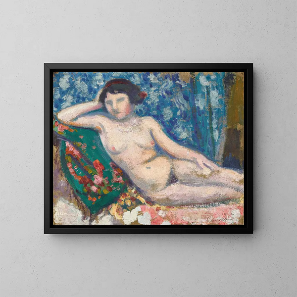 The Model - Georges Lemmen — framed artwork on a wall