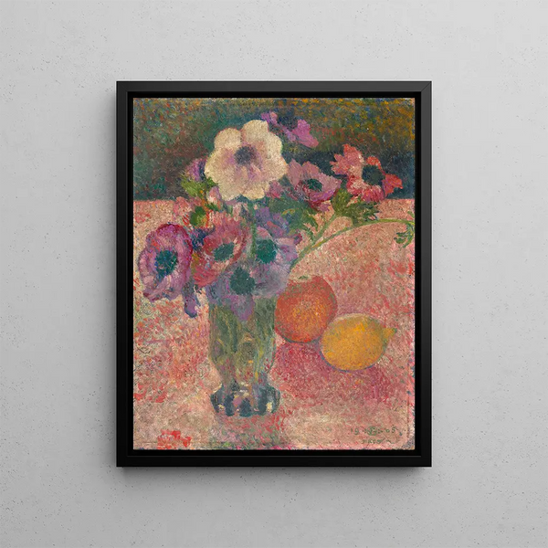 Les Anémones - Georges Lemmen — framed artwork on a wall