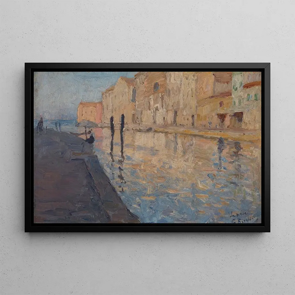 Canal in Venice - Georges Léon Ernest Buysse — framed artwork on a wall