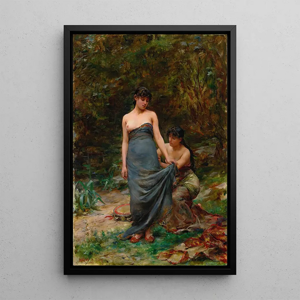 L'essayage - Georges Moreau de Tours — framed artwork on a wall
