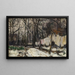 Trees of the park with hanging laundry - Georges Moteley — framed artwork on a wall