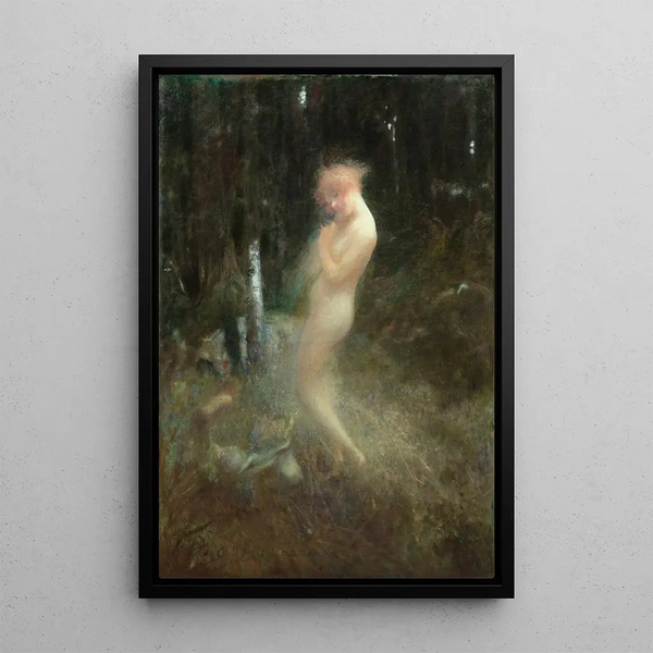 A Nymph and Forest Fairies - Georges Picard — framed artwork on a wall