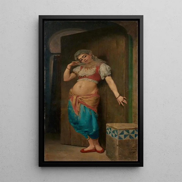 in front of the door - Georges Sauvage — framed artwork on a wall