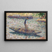 A Fisherman - Georges Seurat — framed artwork on a wall