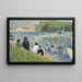 Bathers Study for Bathers at Asnières - Georges Seurat — framed artwork on a wall