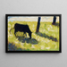 Black Cow in a Meadow - Georges Seurat — framed artwork on a wall
