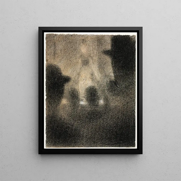 Café-concert - Georges Seurat — framed artwork on a wall