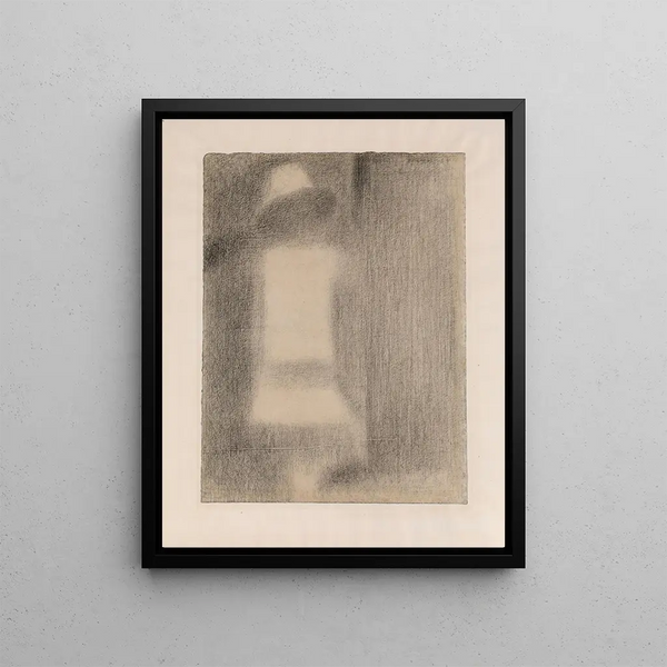 Child in White - Georges Seurat — framed artwork on a wall