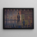 Circus Parade Painting - Georges Seurat — framed artwork on a wall