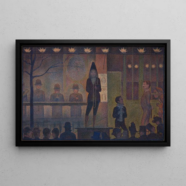 Circus Parade Painting - Georges Seurat — framed artwork on a wall